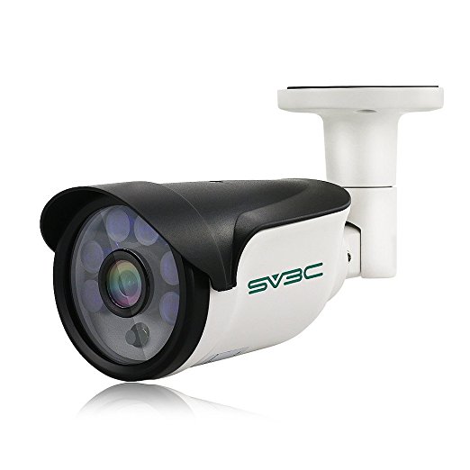 SV3C IP POE Camera Security Outdoor 5 Megapixels Super HD 2592x1944 H.265 Waterproof Cam Onvif IR Night Vision Motion Detection(Wired)