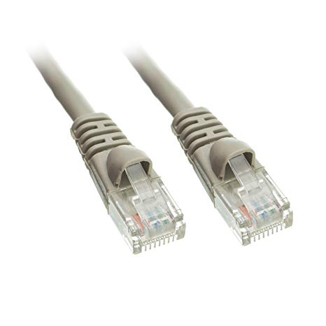 C&E Cat6a 50-Foot Gray Ethernet Patch Cable, Snagless/Molded Boot, 500 MHz (CNE42609)