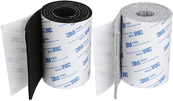 Shintop Felt Tape Adhesive Heavy Duty Felt Strip Roll Cut into Any Shape to Protect Your Hardwood and Laminate Flooring (Black  Gray)