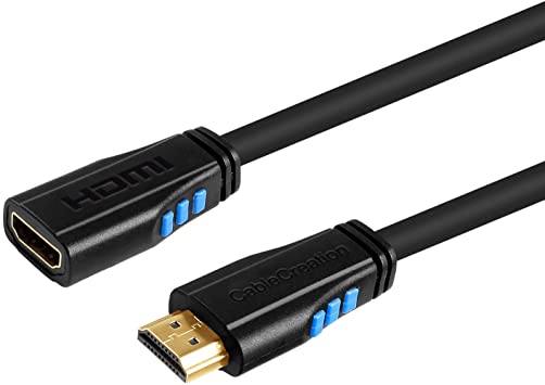 HDMI 2.0 Extension Cable, CableCreation 6 Feet 4K HDMI 2.0 Male to Female Cable, Support 4K(60Hz) Ultra HD, 3D Video, Ethernet, Audio Return Channel, Black