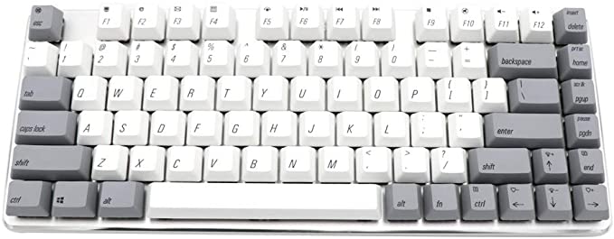 EPOMAKER Magicforce Smart 82-Key Mini Mechanical Keyboard PBT Dye-Subbed Edition with Gateron MX Switches for Windows PC Gamers (Gateron Brown Switch, White-Gray)