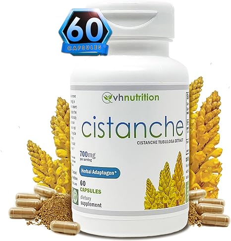 VH Nutrition CISTANCHE | Cistanche Capsules | Hormone Support Supplement for Men* | 700mg per Serving 60 Capsules | Standardized Cistanche tubulosa Extract