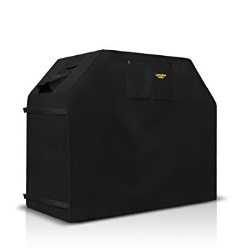 Felicite Home 64 Inches Burner Gas Grill Cover Heavy Duty Fits Most Brands of Grill - 600D Waterproof BBQ Grill Cover   Storage Bag(UV & Dust & Water Resistant, Weather Resistant, Rip Resistant)Black
