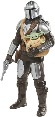 Star Wars Hasbro Galactic Action The Mandalorian & Grogu Figuren, interaktiv, elektronisch, Maßstab 30 cm, für Kinder ab 4, Multi