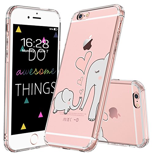 iPhone 6s Plus Case, Cute iPhone 6 Plus Case, MOSNOVO Cute Elephant Pattern Clear Design Printed Transparent Plastic Case with TPU Bumper Protective Case Cover for iPhone 6 Plus 6s Plus (5.5 Inch)