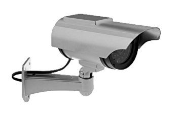 niceEshop(TM) Solar Powered Dummy Fake Simulated CCTV Camera With LED Blinking Light(Silver)