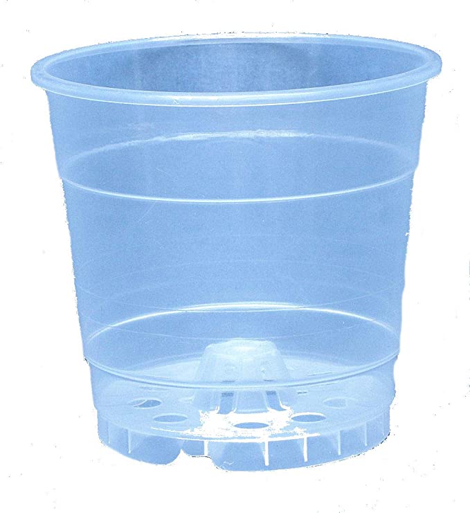 Clear Plastic Pot for Orchids 4 1/2 inch Diameter - Quantity 25