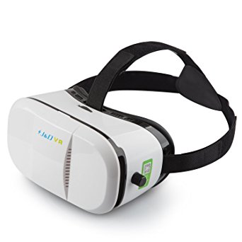 3D VR Headset, J&D 3D Virtual Reality Headset (Local and Pupil Distance Adjustable Headset for iPhone Samsung Moto LG Nexus HTC, Black/White)