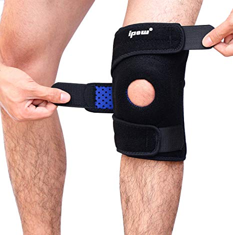 Ipow® Enlarged Enhanced Professsional Breathable Elastic Compression Patellar Tendon Knee Support Brace Cap-knee Protector Stabilizer Wrap Pads Fit Running,basketball,jumping,walking and Other-adjustable Size,comfortable for Most Man and Women