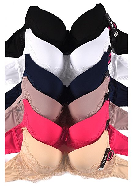 Women's Laced & Lace Trimmed Bras (Packs of 6) - Various Styles