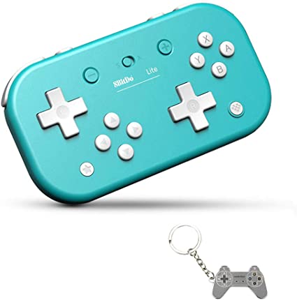 AKNES Lite Bluetooth Gamepad for Nintendo Switch Lite, with a Keychain Piece, Nintendo Switch & Windows (Turquoise Edition)