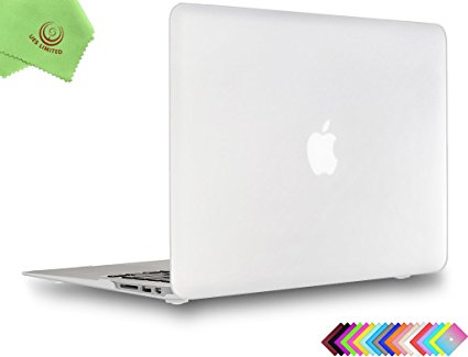 UESWILL Smooth Soft-Touch Matte Frosted Hard Shell Case Cover for MacBook Air 11"   Microfibre Cleaning Cloth, Clear