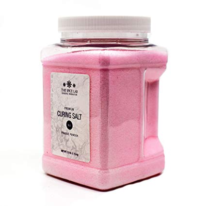 The Spice Lab (2.5 Lb) - Pink Curing Salt #1 - Curing Salt for Meat ( Prague Powder 1 ) "6.25% Sodium Nitrite AKA "Insta Cure" for Game, Sausage, Bacon, Ham and Jerky Seasoning and Cure - Made in USA