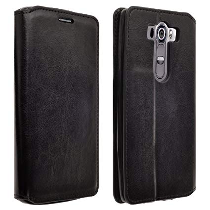 LG V10 Case, Galaxy Wireless [Slim Wallet] Stand Feature [Black] Premium Wallet Case with Stand Flip Cover With Stylus Pen for LG V10 - Black Slim Wallet