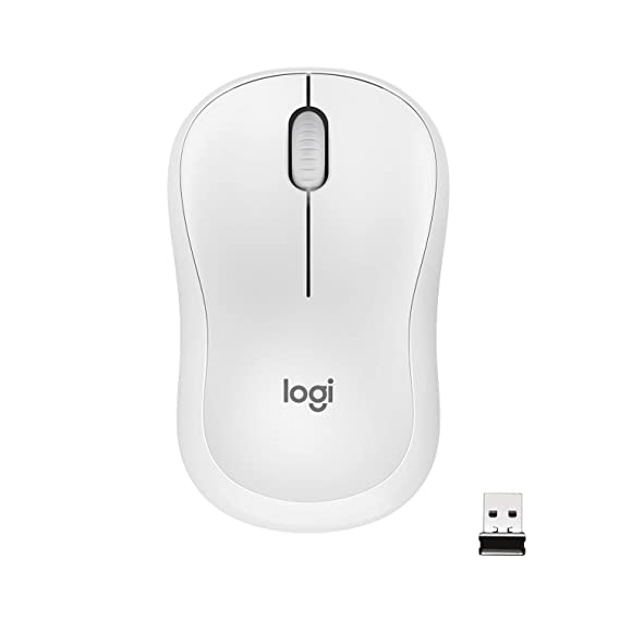 Logitech M221 Wireless Mouse, Silent Buttons, 2.4 GHz with USB Mini Receiver, OFFWHITE