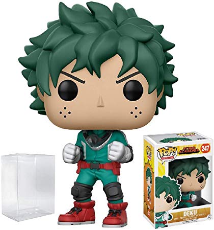 Funko Pop! Anime: My Hero Academia - Deku Vinyl Figure (Bundled with Pop BOX PROTECTOR CASE)