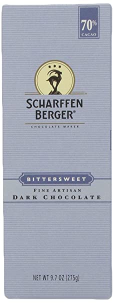 SCHARFEEN BERGER Artisan Dark Chocolate Bars, Bittersweet, 9.7 Ounce