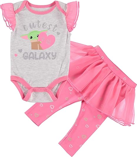 STAR WARS Baby Girls Clothing One Piece Set - Baby Yoda Baby Clothes - Baby Girl Clothes