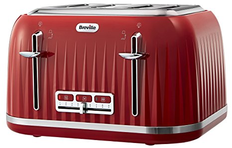 Breville VTT783 Impressions 4 Slice Toaster - Red