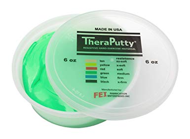 CanDo TheraPutty Standard Exercise Putty, Green: Medium, 6 Ounce