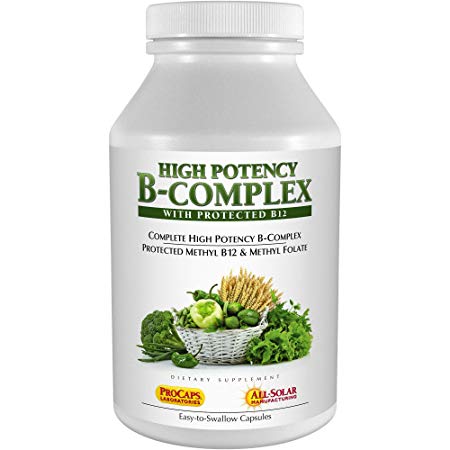 Andrew Lessman High Potency B-Complex 180 Capsules - with High Levels of Folate Complex & Biotin, Promotes Cellular Growth, Energy, Immune Function, Detoxification, Fat Metabolism & More