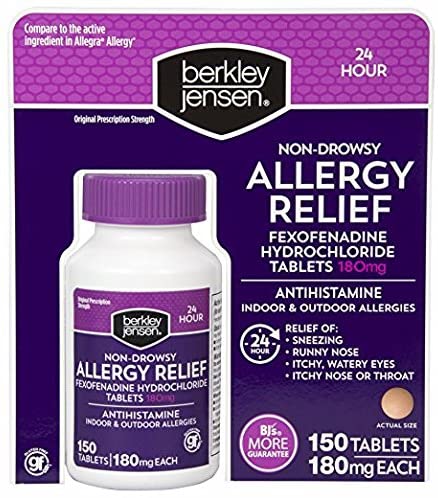 Berkley Jensen Non-Drowsy Allergy Relief Tablets, 150 ct.