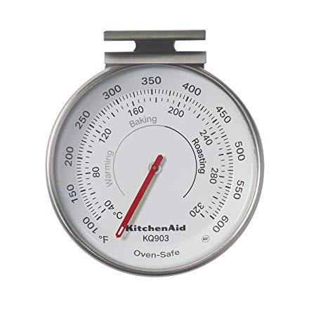 KitchenAid KQ903 3-in Dial Oven Thermometer, TEMPERATURE RANGE: 100°F to 600°F, Black