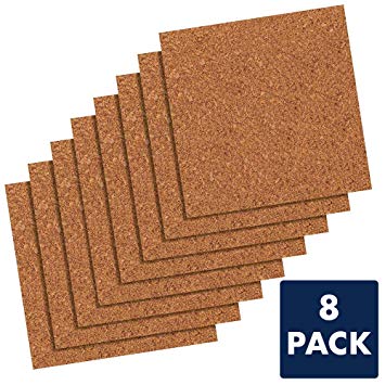 Quartet Cork Tiles, Natural, 12 Inch x 12 Inch, Frameless, 8 Pack (108)