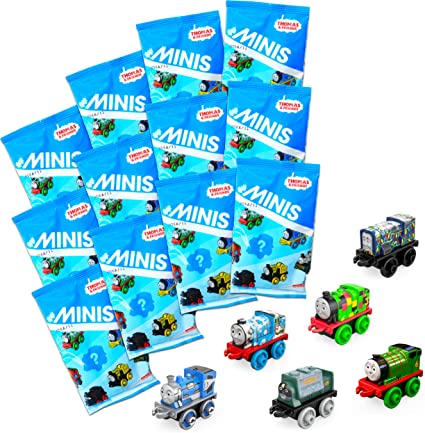 Fisher-Price Thomas & Friends Minis (Engines) Blind Bags Gift Set Party Bundle - 12 Pack Thomas The Train Blind Bags for Kids Party Favors