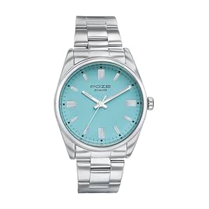 Sonata Poze Quartz Blue Dial Silver Metal Strap for Men-SP70033SM02W