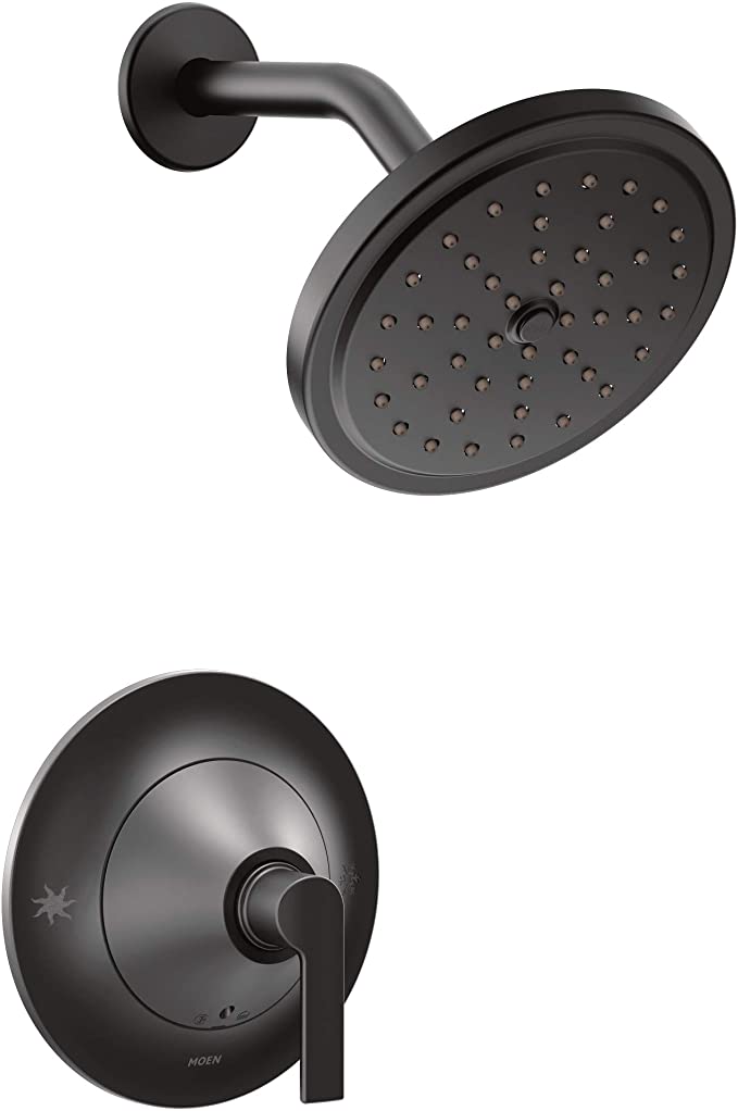 Moen TS2202BL Doux Posi-Temp Shower Only Kit, Valve Required, Matte Black