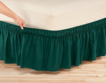 Solid Wrap Around Elastic Bed Skirt by OakRidge ComfortsTM