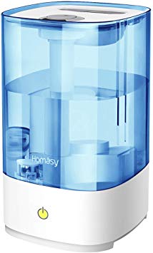 Homasy Humidifiers with Essential Oil Nozzle, 4.5L Ultrasonic Cool Mist Humidifier for Baby Bedroom, Large-Capacity Vaporizer Humidifying Unit with Whisper-Quiet & Auto Shut-Off (Top Refilling Design)
