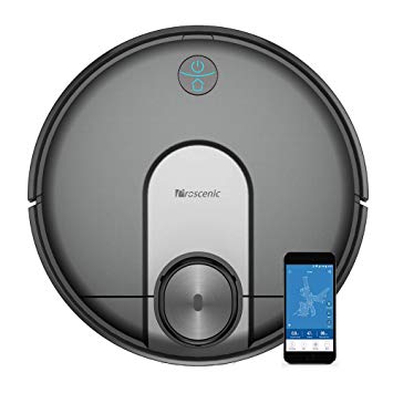 Proscenic M7 Robot Vacuum Cleaner, Laser Navigation, App & Alexa, 2600 Pa Powerful Suction, Carpet Boost, Electronically-Controlled Water Tank for Carpet & Hard Floors, Black