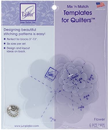 June Tailor Mix'n Match Templates for Quilters 6/Pkg-Flower