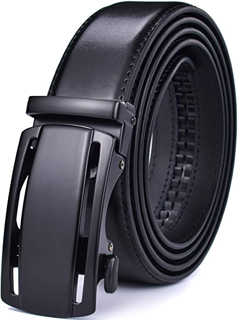 Men Belts Leather Male Slide Ratchet Work Dress Strap w Interchangeable Buckle Beltox …