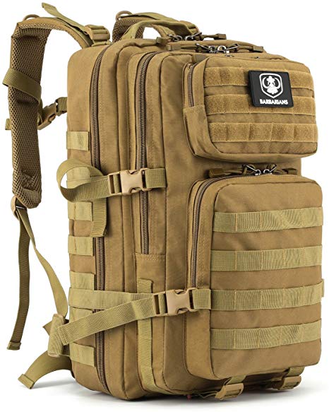 Barbarians Upgraded 35L Tactical Molle Backpack, Military Assault Pack Rucksack for Outdoor Hiking Camping Trekking Hunting