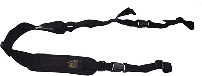 S2Delta - USA Made Premium 2 Point Rifle Sling, Fast Adjustment, Modular Attachment Connections, Comfortable 2” Wide Shoulder Strap