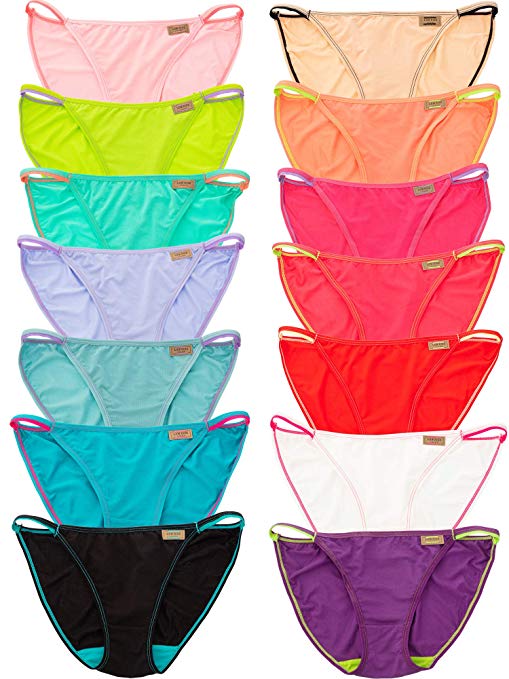 Geyoga 14 Piece Women's Bikini Panties Soft Cotton Bikini Underwear for Women, Multicolor