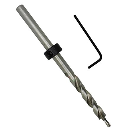 3/8" Replacement Twist Step Drill Bit with Depth Stop Collar 6.3" Length for Kreg Manual Pocket Hole Jig Master System