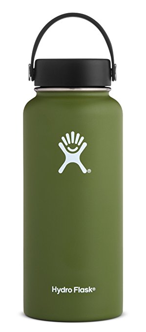 Hydro Flask 32 oz Double Wall Vacuum Insulated Stainless Steel Leak Proof Sports Water Bottle, Wide Mouth with BPA Free Flex Cap, Olive