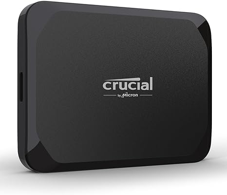 Crucial X9 4TB SSD portatile - Fino a 1050MB/s - PC e Mac, con offerta Mylio Photos  - Unità a stato solido esterna USB 3.2 - CT4000X9SSD902