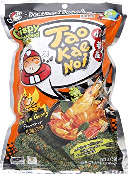Tao Kae Noi Crispy Seaweed Snack Tom Yum Spicy Flavor Thai