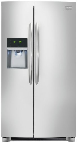 Frigidaire FGHS2655PFGallery 260 Cu Ft Stainless Steel Side-By-Side Refrigerator - Energy Star