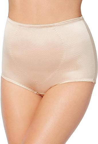 Bali Women’s Jacquard Mesh Tummy Panel Firm Control Shapewear Brief 2-Pack Fajas