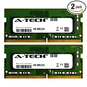 A-Tech 32GB Kit (2 x 16GB) 2666Mhz PC4-21300 260-Pin So-Dimm DDR4 1.2v Non ECC 2rx8 Laptop & Notebook Computer Memory Ram Modules (AT16G2D4S2666ND8N12V)