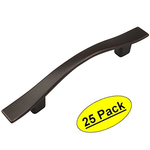 25 Pack - Cosmas 8902ORB Oil Rubbed Bronze Cabinet Hardware Handle Pull - 3" Inch (76mm) Hole Centers