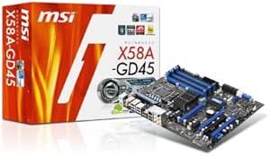 MSI LGA 1366 Intel X58 3 PCIEx16/2 PCIEx1/1 PCI, USB 3.0/SATA 6 GB ATX Motherboard X58A-GD45