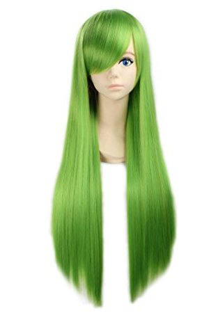 LOUISE MAELYS 31" 80cm Green Long Straight Anime Cosplay Costume Party Wigs
