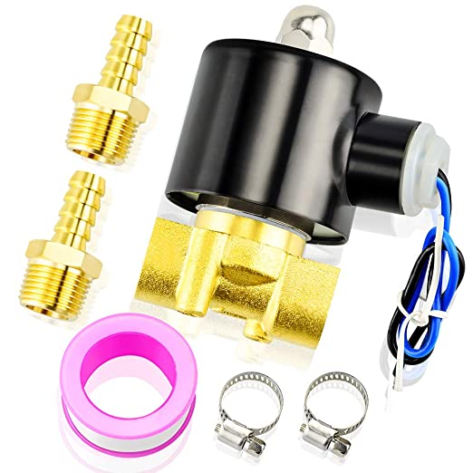 Tailonz Pneumatic 3/8 Inch NPT 12V/24V/110V/220V Brass Electric Solenoid Valve 2W040-10 Normally Closed 2 Position 2 Way Connection Type